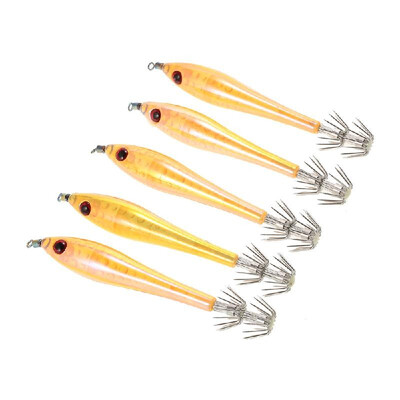 

5pcs 105cm55g Noctilucent Fishing Lures Catch Sea Fishing Squid Lures Hard Bait Shrimp Prawn Fishing Tackle with Squid Hook Jig