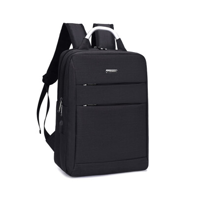 

Practical Business Leisure Computer Oxford Fabric PU Backpack Male Female USB Charging Travel Schoolbag Bag