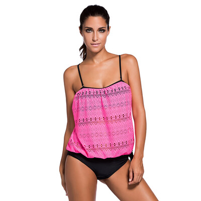 

New Women Tankini Set Bandeau Bikini Swimsuit Removable Straps Padded Summer Swimming Suit