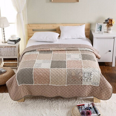 

Summer 100 Cotton Patchwork Quilt 1 piece Twin Size Student Quilts Sofa Blanket Bed Cover Sheet Kids Bedding Coverlets