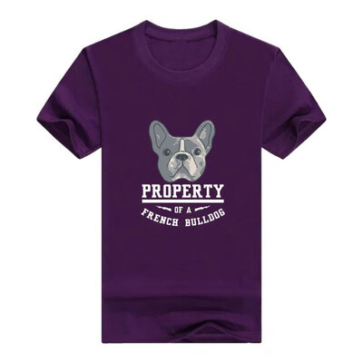 

French Bulldog Gifts Property of a French Bulldog Juniors Vneck Mens t-Shirt
