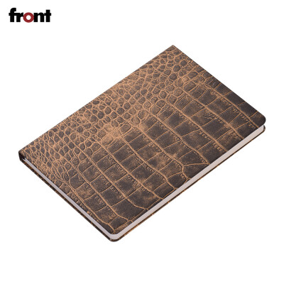 

front Fashion A5 Writing Notebook with Alligator Pattern Hard Cover Ruled Paper Travel Journal Diary Daily Notepad for Business Me