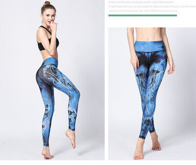 

High waist Quick drying pants printing Fitness Yoga Pants
