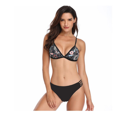 

Womens Bikini Three-dimensional Print Split Swimsuit