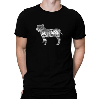 

English Bulldog Word Art T-Shirt