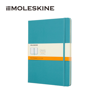 

MOLESKINE classic notebook business office stationery meeting notebook new color series hard surface plus large horizontal hand account coral blue 6076