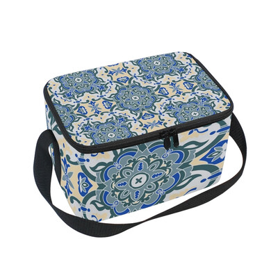 

ALAZA Insulated Lunch Box Roma Decorative Pattern3 Lunch Bag for Men Women Portable Tote Bag Cooler Bag