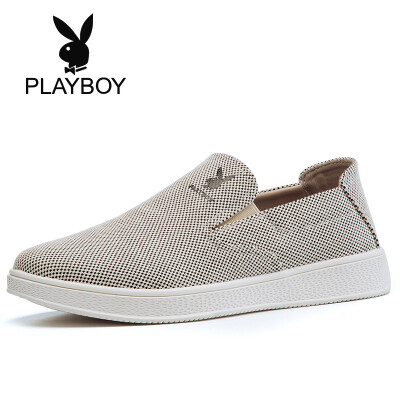 

Playboy PLAYBOY mens trend comfortable set of feet casual canvas shoes male D490255WA9 black 42