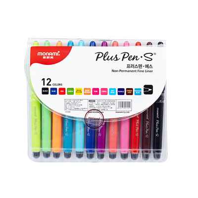 

Korea Mu Namei monami fiber pen water hook line pen color pen pen account 04mm 12 color set 04031Z12