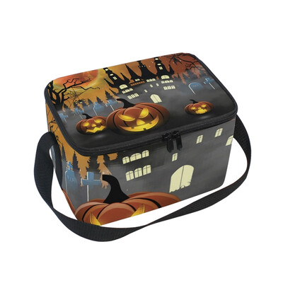 

ALAZA Lunch Box Insulated Lunch Bag Large Cooler Castle Tomb And Bat Tote Bag