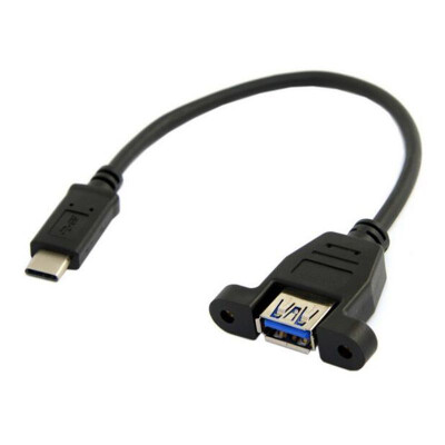 

New USB 31 Type-C USB 30 OTG Adapter Cable with Panel Mount Screws 20cm for USB flash drive mouse&keyboard