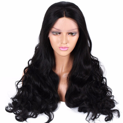 

Body Wave High Density Synthetic Lace Front Wig Nature Black For Women