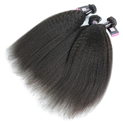 

Superior Grade mix 3 or 4 bundles Malaysian Kinky Straight Virgin Human hair extensions