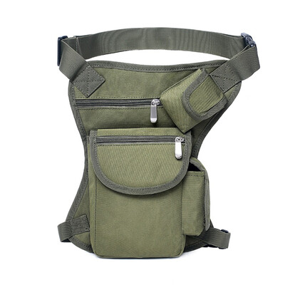 

Multi-functional Canvas Waist Bag Men Sport Fanny Pack Travel Outdoor Hiking Cycling Riding Leg Bag Thigh Pouch