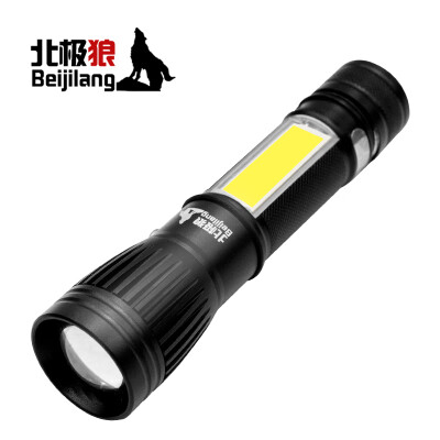 

Arctic wolf BeiJiLang strong light flashlight rechargeable small LED mini zoom home car led outdoor focusing spotlight long shot Wang flashlight lithium battery direct charge