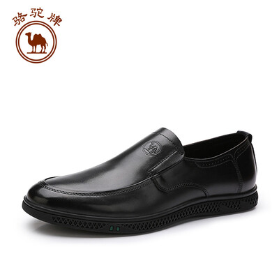

Camel brand mens shoes business dress calf leather comfortable set foot W912043410 black 40250 yards