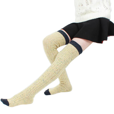 

LifeWheel Women Knee High Wool Long Dress Crew Socks for Student Thick Autumn Winter Cute Casual