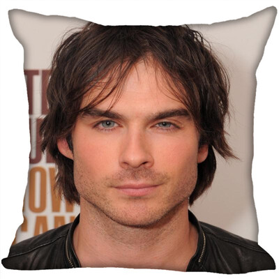 

Ian Somerhalder Pillow Cover Bedroom Home Office Decorative Pillowcase Square Zipper Pillow Cases Satin Fabric No Fade 35x35CM
