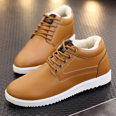

mens warm lining casual shoes winter leisure shoes