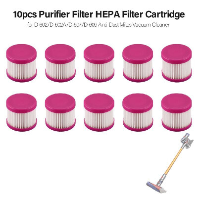 

10pcs Purifier Filter HEPA Filter Cartridge for D-602D-602AD-607D-609 Anti-Dust Mites Vacuum Cleaner