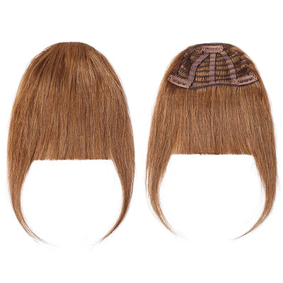 

Clips in Hair Bangs Fringe Hair Extensions Clip On Bang Topper 3D Straight Hairpieces False Short Flat Two Side