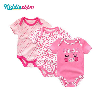 

Baby Girls Clothes Bodysuits Newborn Unicorn Cotton Baby Boys Clothes Rompers Short Sleeve O-Neck Clothing Sets 0-12M 3PCSLot