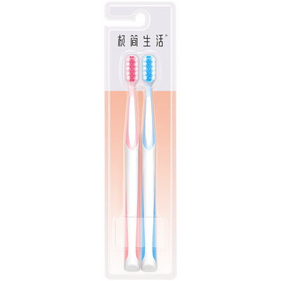 

Minimalist life toothbrush smart ankle soft hair couple toothbrush 2 sticks color random