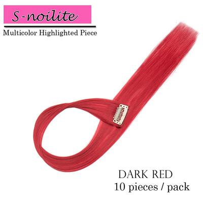 

10pcsset Highlight Streaks Clip in Multicolour Hair Extensions Hairpiece Long Hair