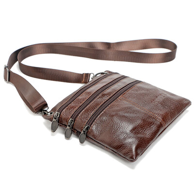 

Brand 100 Genuine leather men bag Fashion men small shoulder crossbody bags