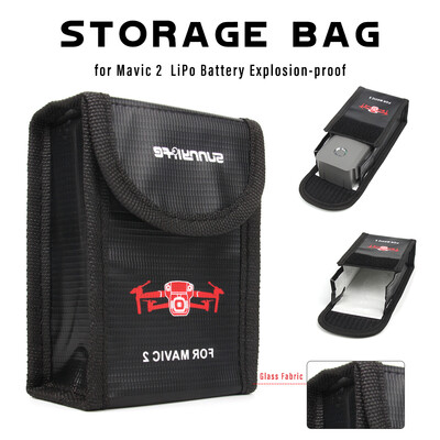 

Outdoor Portable LiPo Battery Explosion-proof Safety Storage Bag for Mavic 2 Pro Zoom Drone Hold Three Batteries