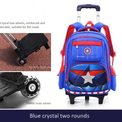 

26 Wheels Kids Trolley Schoolbag Removable Girl Wheeled Backpack Boy Suitcase Case School Bag Children Waterproof Bags Mochila
