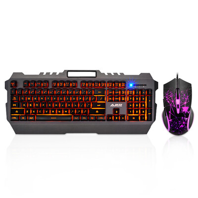 

Ajazz Gaming Keyboard Mouse Combo Keyboard Set 3200 Adjustable DPI Colorful Backlit for Desktop Notebook Laptop PC Computer