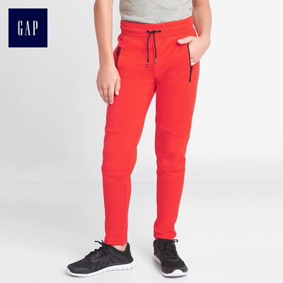 

GAP flagship store boy GapFit series comfortable zipper basic sports trousers 867064 post red S