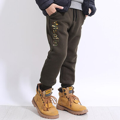

Childrens clothing boys pants autumn&winter 2018 new plus velvet thick pants small children big baby