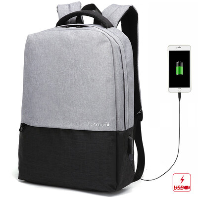 

Playboy playboy men&women backpack 156-inch notebook trend student computer casual male bag 1301 black