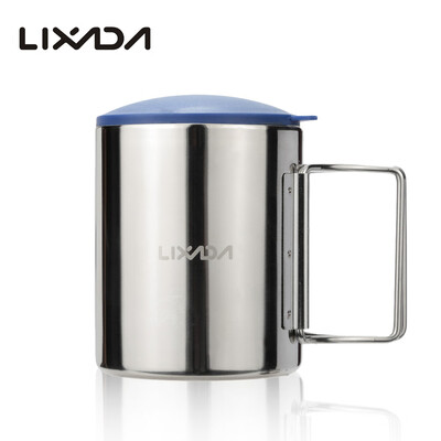 

Lixada 220ml Outdoor Mug Portable Camping Picnic Water Cup Stainless Steel Vacuum Double Wall