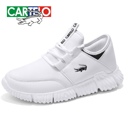 

Cartier crocodile fashion running sports casual mens shoes mens wild low to help non-slip wear Korean version of the trend 0049 white 40