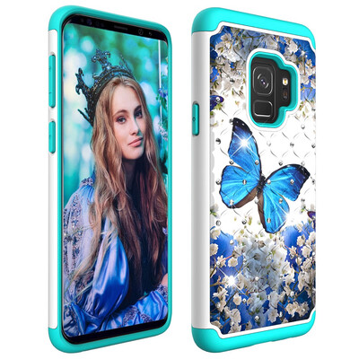 

Samsung Galaxy S9 Case Diamond Cartoon Pattern Design Hard PCScratch-ResistantTPU Soft Silicone Rubber Bumper Shock Absorption