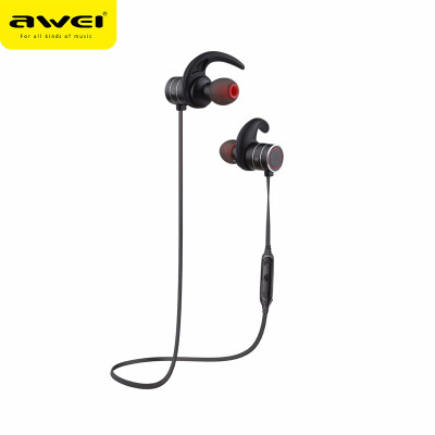 

2018 AWEI AK9 Wireless Sports Bluetooth Earphone Magnetic IPX4 Waterproof Headset for IPhone for Huawei Smartphones