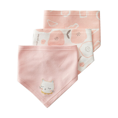 

WELLBER baby slobber baby triangle towel snap newborn child bib pocket scarf shawl bib supplies pink three loaded