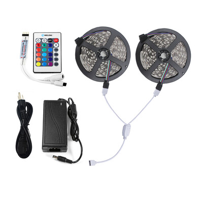 

Brelong 10M 600 x 2835SMD RGB Not Waterproof LED Strip Light Plus Controller Cable Connector