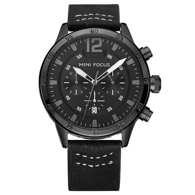 

BOFUTE Mens Watch Fashion Three Eyes Six Needles Calendar Luminous Waterproof Nylon Cloth Belt 0006G