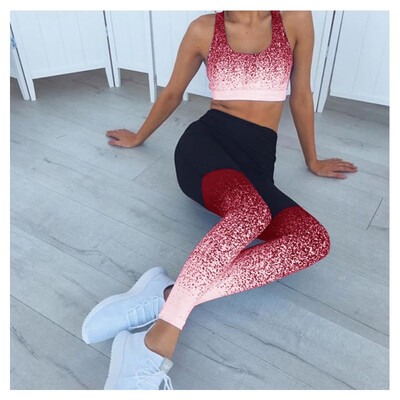 

Fitness Women Yoga Set Sports Suit Camouflage Printing Training Tops Pants Outdoor Sportswear Fitness Running Gym Clothes