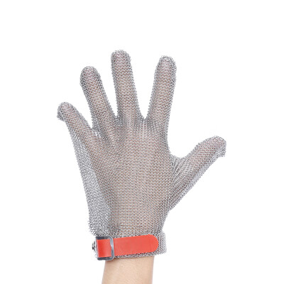 

Plastic Belt Stainless Steel Mesh Glove Cut Resistant Chain Mail Protective Anti-Cutting Glove for Kitchen Butcher Working Safety