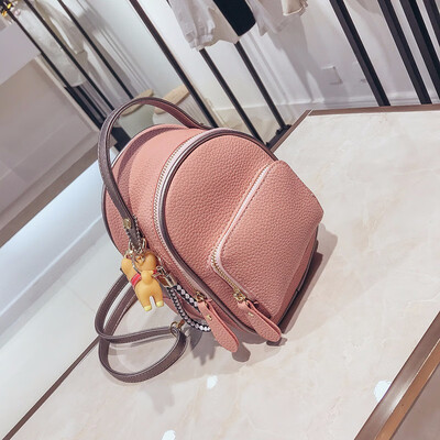 

Fashion Small Backpack Women PU Leather White Mini Backpacks for Girls Cute Top Handle Female Back Pack with Zipper Shoulder Bag