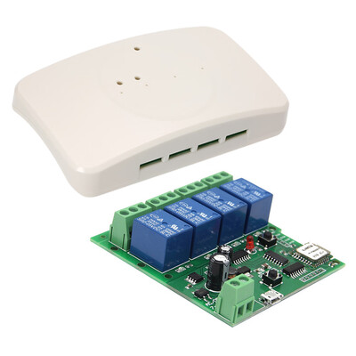 

eWeLink Smart Remote Control Wireless Switch Universal Module 4ch DC 5V 12V 32V Wifi Switch with Shell Timer Phone APP Remote Contr