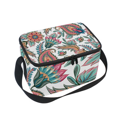 

ALAZA Lunch Box Insulated Paisley Pattern Lunch Bag Large Cooler Tote Bag for Men Women