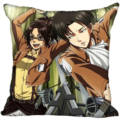 

Attack On Titan Pillow Cover Bedroom Home Office Decorative Pillowcase Square Zipper Pillow Cases Satin Fabric No Fade