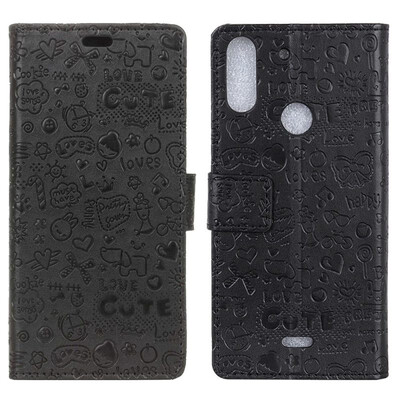 

MOONCASE Wiko View2 Plus Little Witch Leather Case - Black