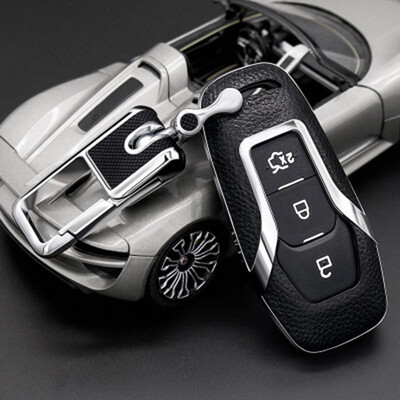 

Car Accessories Top Layer Leather Car Key Case Keychain For Ford 15-17 EDGE13-16 new Mondeo 20L16-17 Explorer 23 T